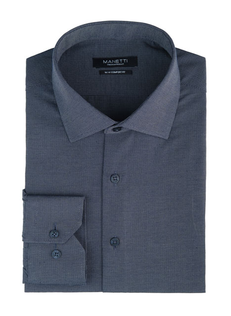 MEN'S MANETTI SHIRT FORMAL  DARK BLUE