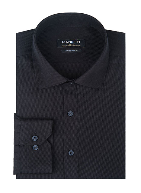 Ανδρικό Πουκάμισο Manetti formal black bordeaux