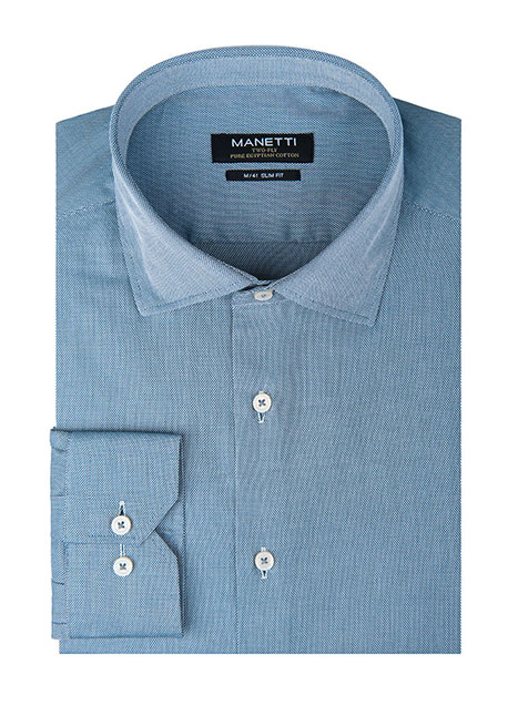 MEN'S MANETTI SHIRT FORMAL  DARK TURQUISE