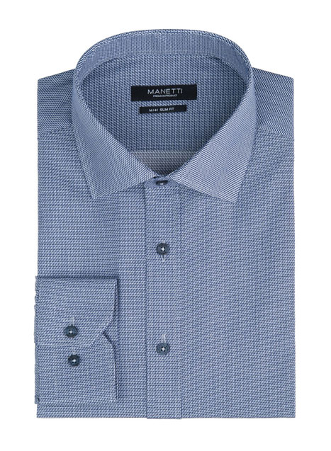 MEN'S MANETTI SHIRT FORMAL  BLUE