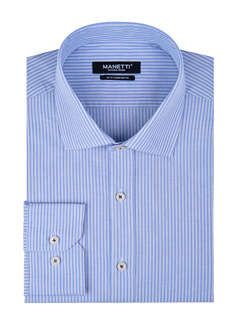 MEN'S MANETTI SHIRT FORMAL  BLUE