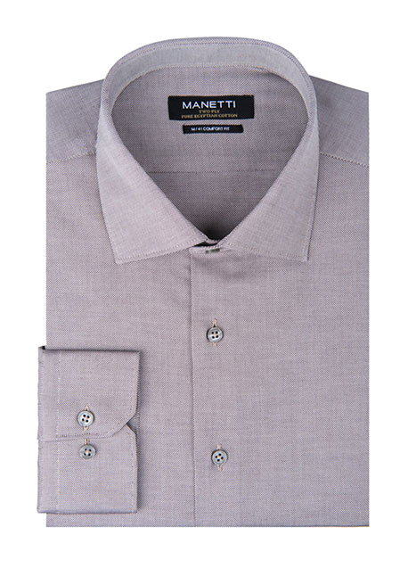 MEN'S MANETTI SHIRT FORMAL  BROWN