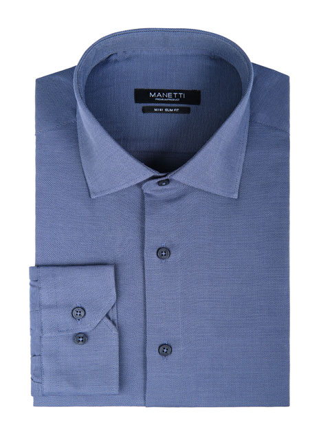 MEN'S MANETTI SHIRT FORMAL  INDIGO BLUE