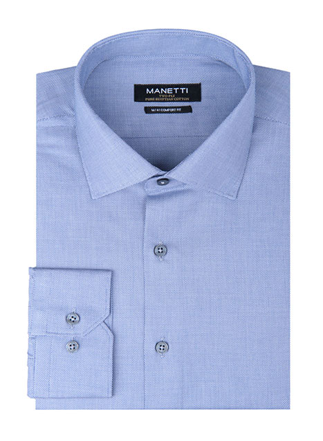 MEN'S MANETTI SHIRT FORMAL  BLUE
