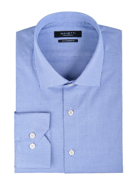 MEN'S MANETTI SHIRT FORMAL  BLUE