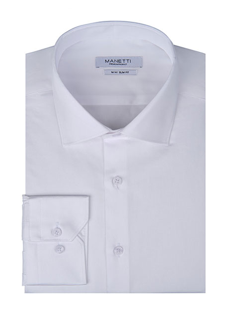MEN'S MANETTI SHIRT FORMAL  WHITE