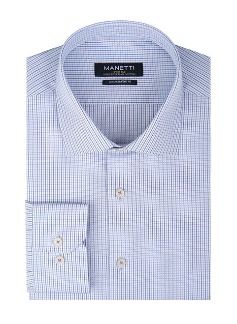 Ανδρικό Πουκάμισο Manetti formal light blue-oil green