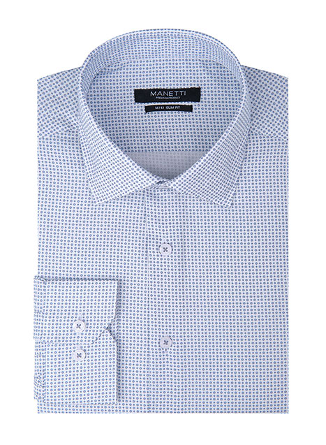 Ανδρικό Πουκάμισο Manetti formal white blue