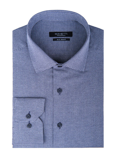 MEN'S MANETTI SHIRT FORMAL  BLUE BEIGE