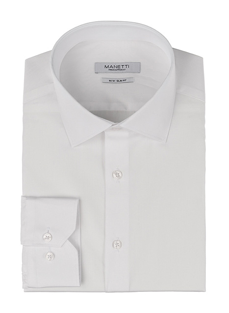 MEN'S MANETTI SHIRT FORMAL  WHITE
