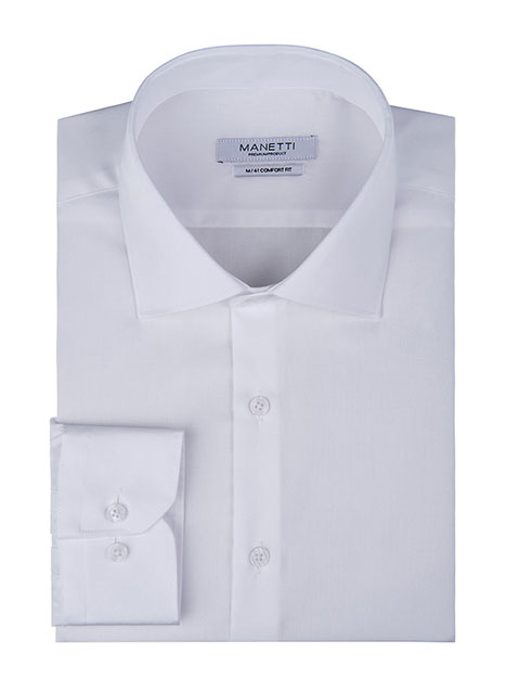 MEN'S MANETTI SHIRT FORMAL  WHITE