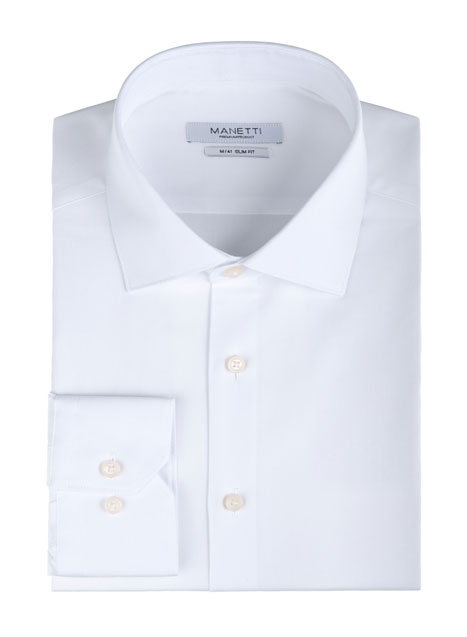 MEN'S MANETTI SHIRT FORMAL  WHITE