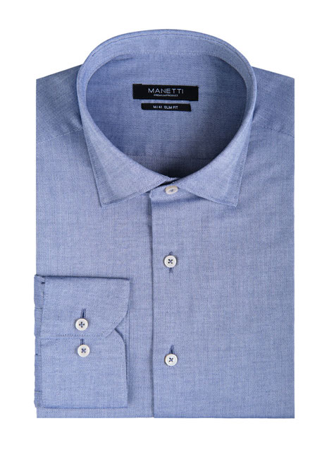 MEN'S MANETTI SHIRT FORMAL  BLUE