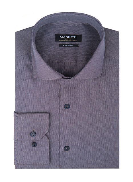 MEN'S MANETTI SHIRT FORMAL  BORDEAUX-BLUE