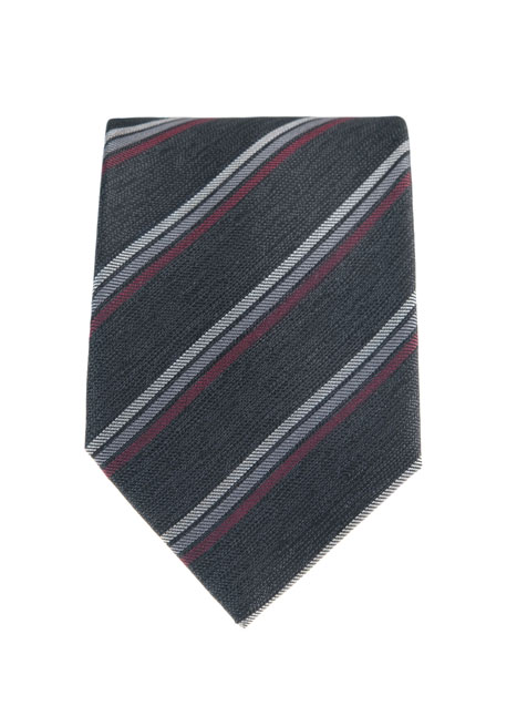 MEN'S MANETTI TIE FORMAL  GREY BORDEAUX