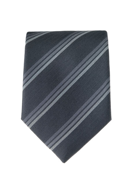 MEN'S MANETTI TIE FORMAL  BLACK GREY