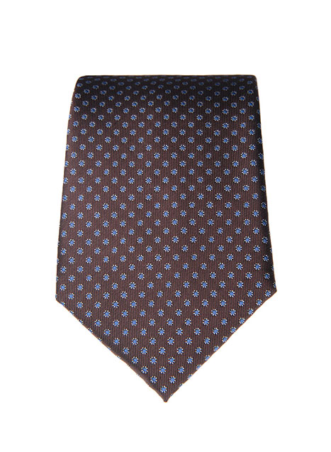 MEN'S MANETTI TIE FORMAL  BROWN BLUE