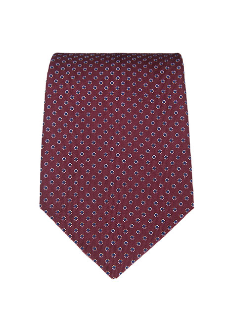 MEN'S MANETTI TIE FORMAL  DARK RED BLUE