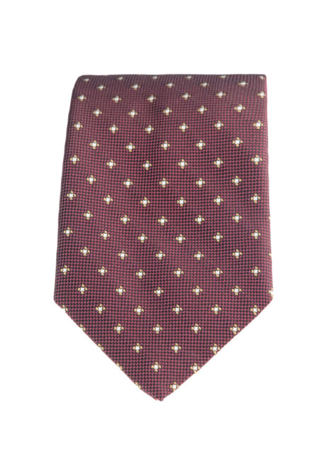 MEN'S MANETTI TIE FORMAL  BORDEAUX BEIGE