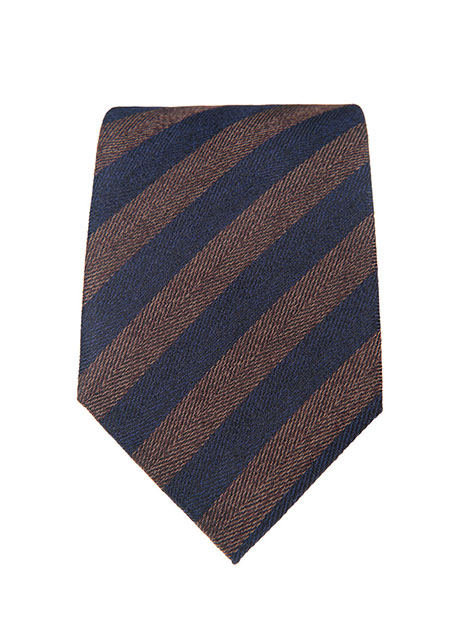 MEN'S MANETTI TIE FORMAL  BROWN BLUE