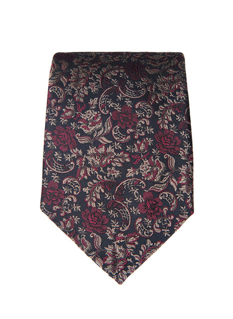 MEN'S MANETTI TIE FORMAL  BLUE BORDEAUX
