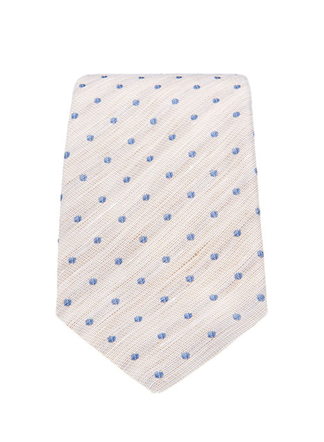 MEN'S MANETTI TIE FORMAL  BEIGE LIGHT BLUE