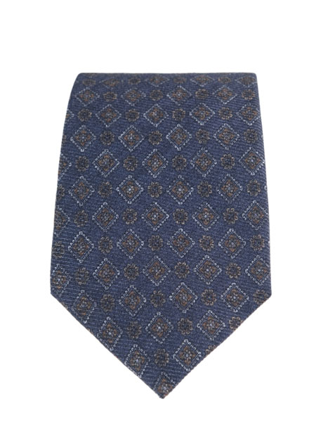 MEN'S MANETTI TIE FORMAL  BROWN BLUE