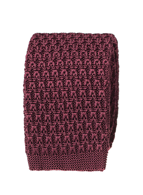 MEN'S MANETTI KNITTED TIE FORMAL  WINE