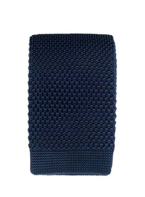 MEN'S MANETTI KNITTED TIE FORMAL  BLUE
