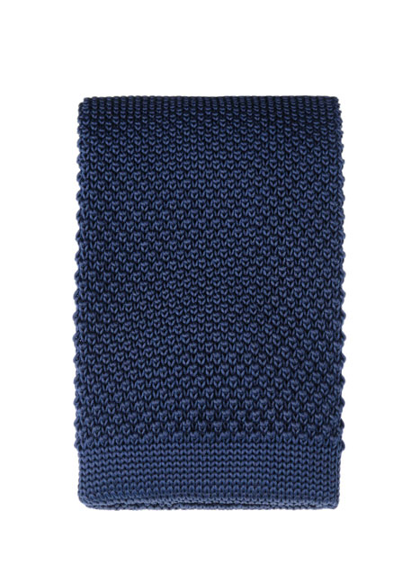 MEN'S MANETTI KNITTED TIE FORMAL  BLUE