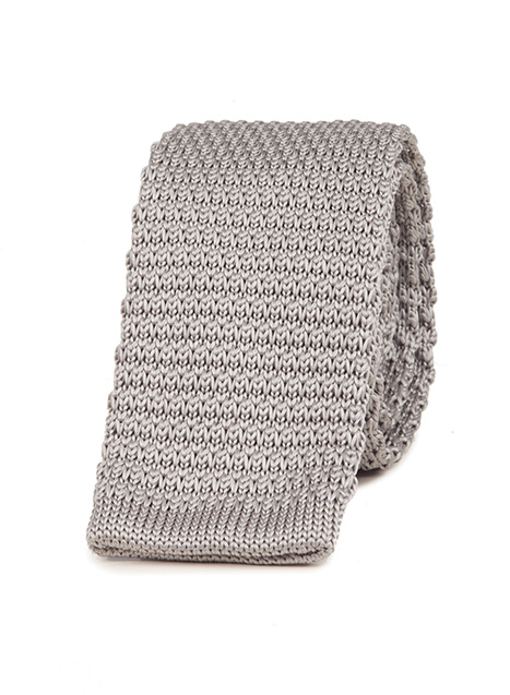MEN'S MANETTI KNITTED TIE FORMAL  GREY