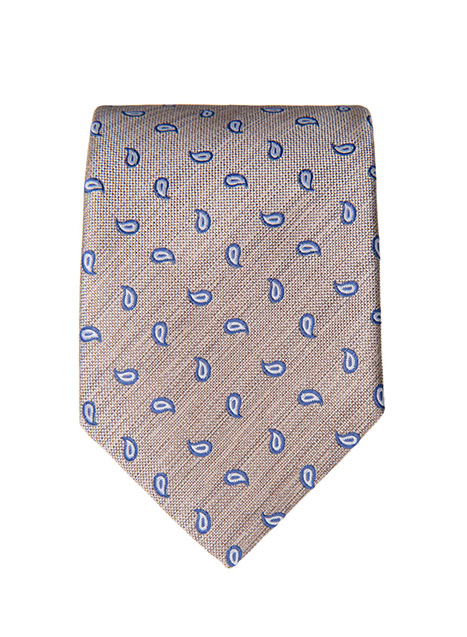 Ανδρική Γραβάτα Manetti formal beige blue
