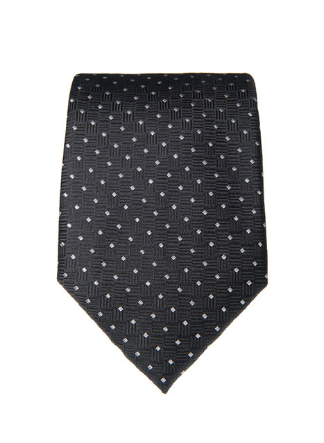 MEN'S MANETTI TIE FORMAL  BLACK SILVER