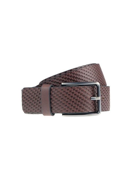 MEN'S MANETTI BELT CASUAL  BROWN