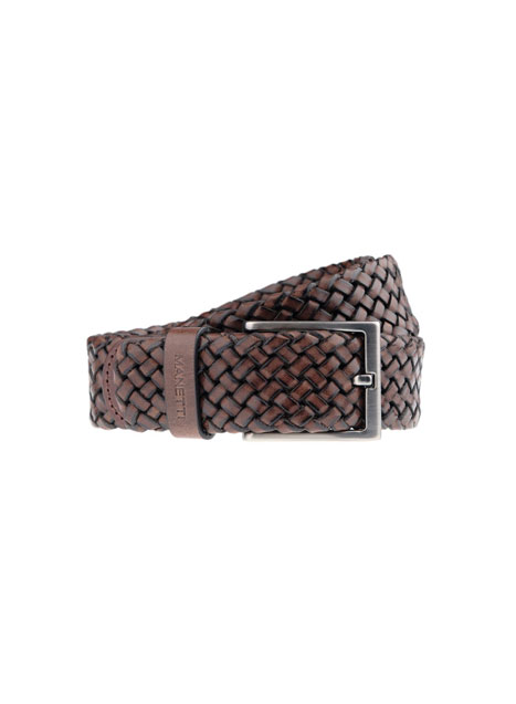 MEN'S MANETTI BELT CASUAL  BROWN