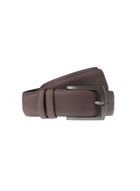 MEN'S MANETTI BELT CASUAL  DARK BROWN