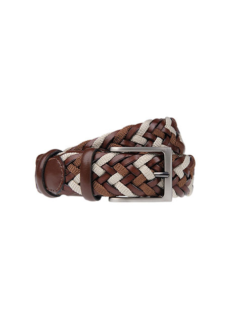 Ανδρική Ζώνη Manetti casual beige brown