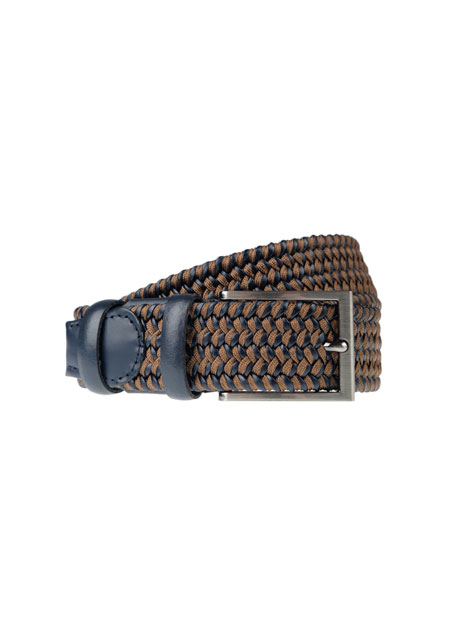 Ανδρική Ζώνη Manetti casual blue beige