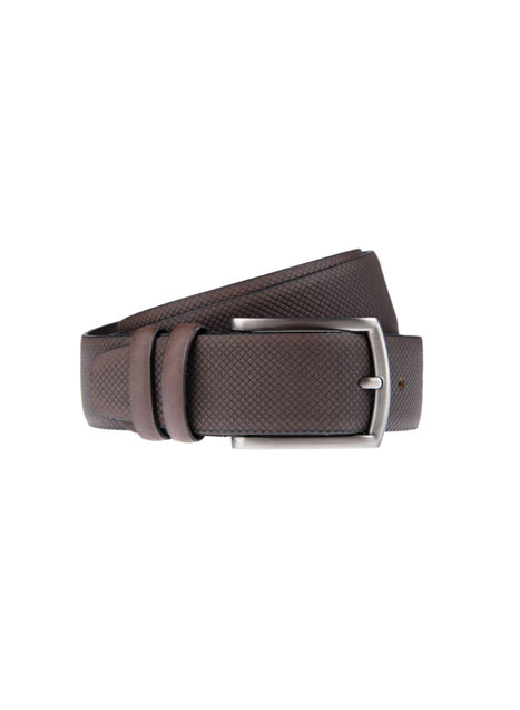 MEN'S MANETTI BELT CASUAL  BROWN