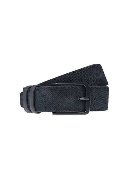 MEN'S ΖΩΝΗ ΜΑΝΕΤΤΙ SUEDE PRINT CASUAL  BLACK