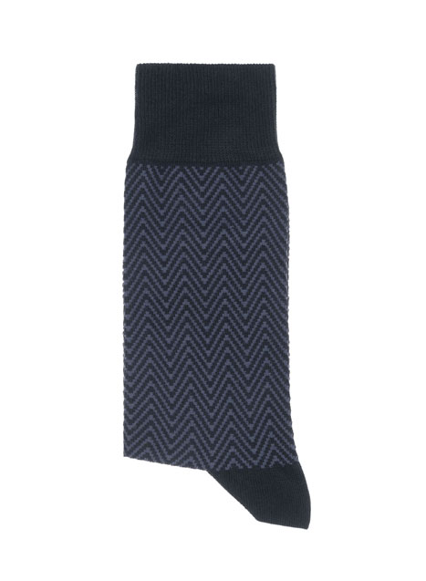 MEN'S MANETTI SOCKS CASUAL  BLACK GREY