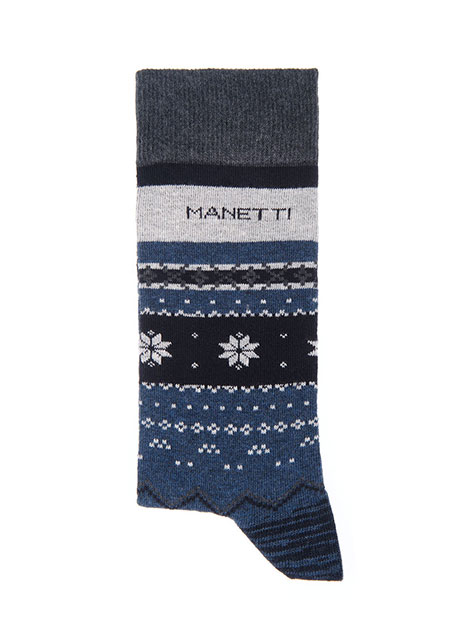 MEN'S MANETTI SOCKS CASUAL  BLUE