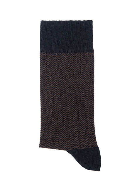MEN'S MANETTI SOCKS CASUAL  BROWN BLUE