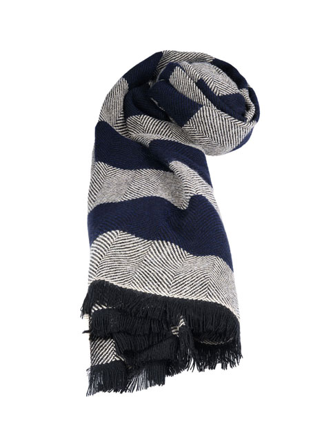 MEN'S MANETTI SCARF CASUAL  BLUE BEIGE
