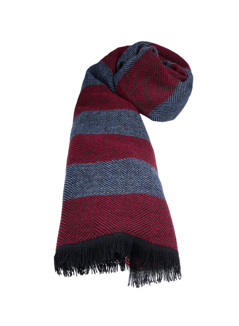 MEN'S MANETTI SCARF CASUAL  BLUE BORDEAUX