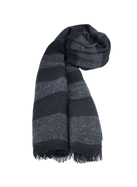 MEN'S MANETTI SCARF CASUAL  BLACK GREY