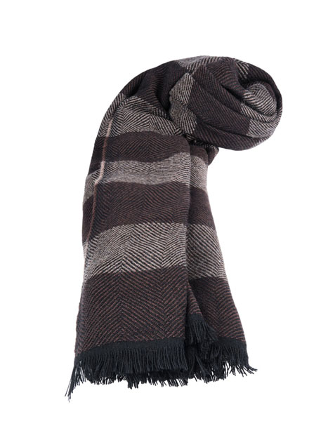 MEN'S MANETTI SCARF CASUAL  FANGO BROWN