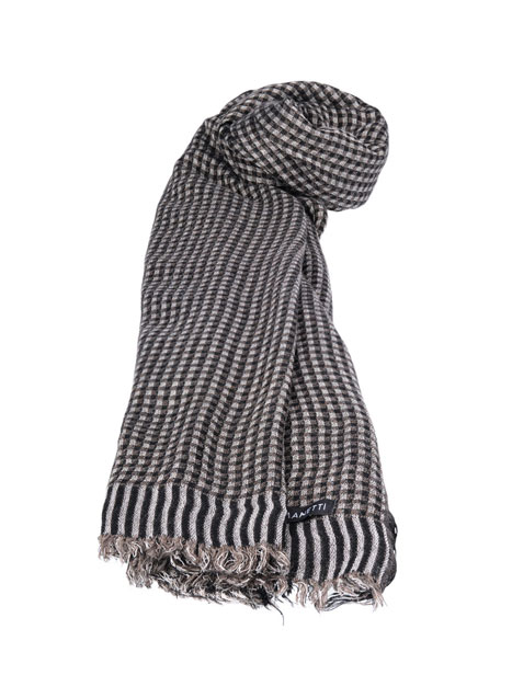 MEN'S MANETTI SCARF CASUAL  BLACK BROWN FANGO