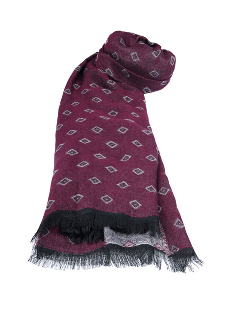 MEN'S MANETTI SCARF CASUAL  BORDEAUX