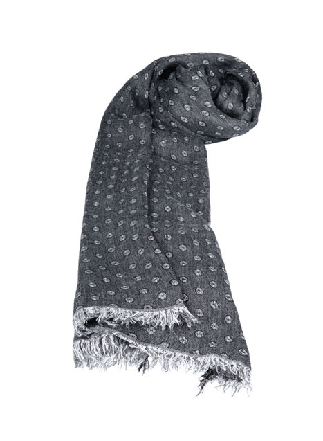 MEN'S MANETTI SCARF CASUAL  BLACK GREY